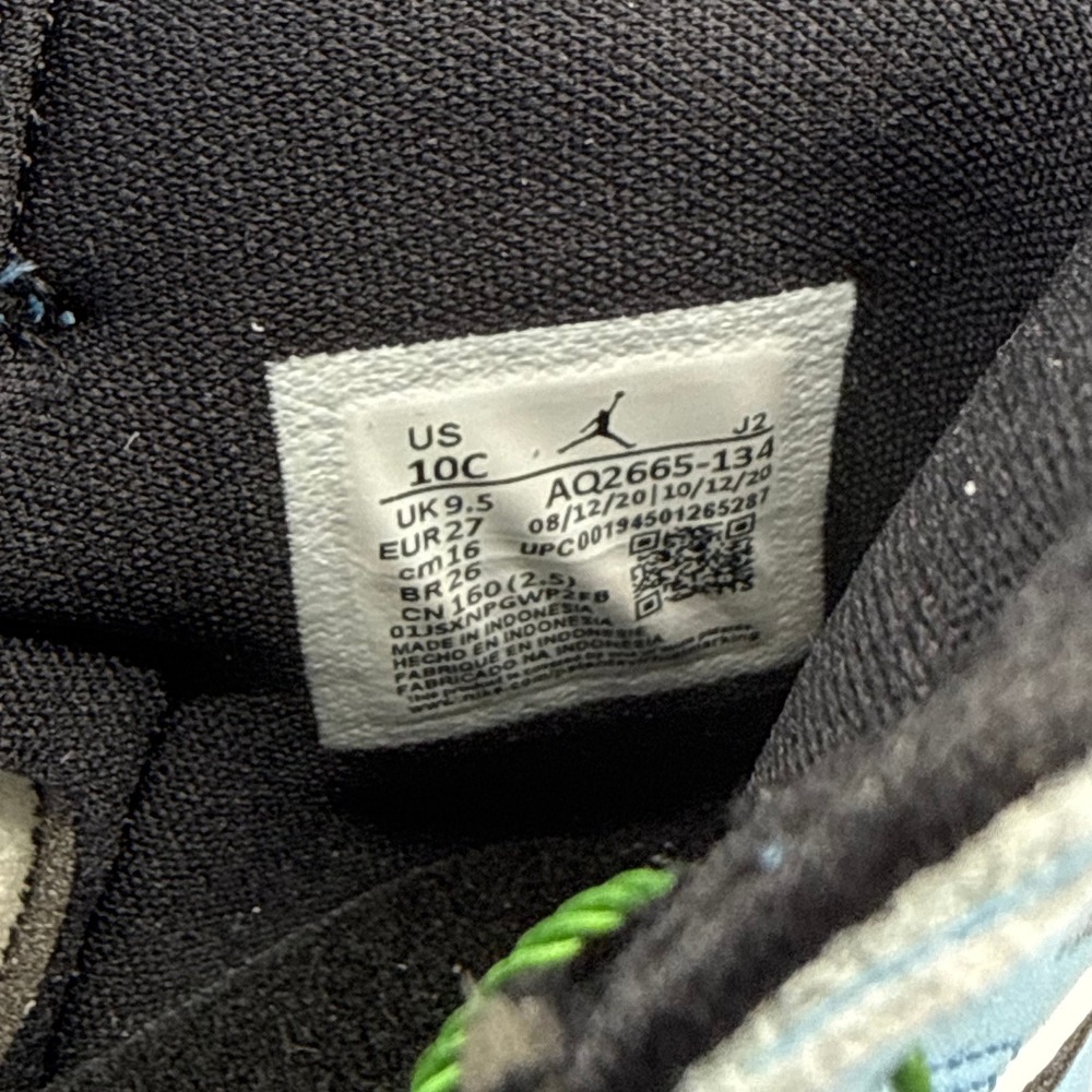 Jordan 1 Retro High OG Toddler 10C University Blue White Black AQ2665-134 EUC - Picture 7 of 12